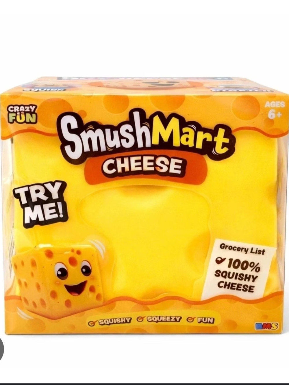 RMS BRAND Cheese Squishy Toy SMUSH MART AUTHENTIC